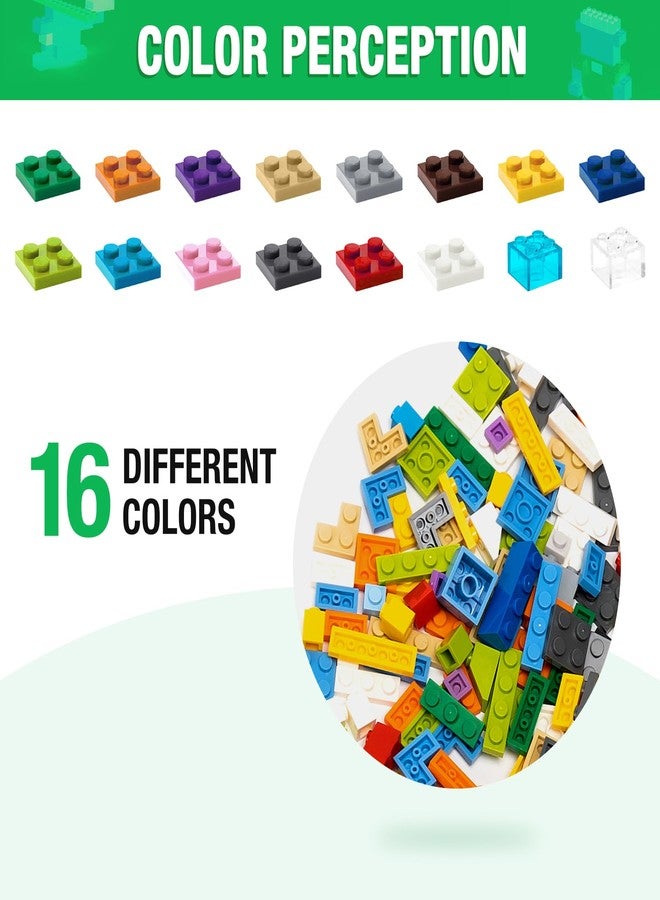 MANNIDOO 1600 Pieces Building Bricks, Building Bulk Block with 2 Packs 24x24 Studs Sticky Plate and 46PCS Wheel Accessory - Compatible with All Major Bricks, Gfits for Kid - 18 Shape/16 Colo - Image 5
